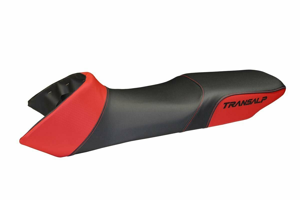 Design-Sitzbezug HONDA TRANSALP 650, basic rot