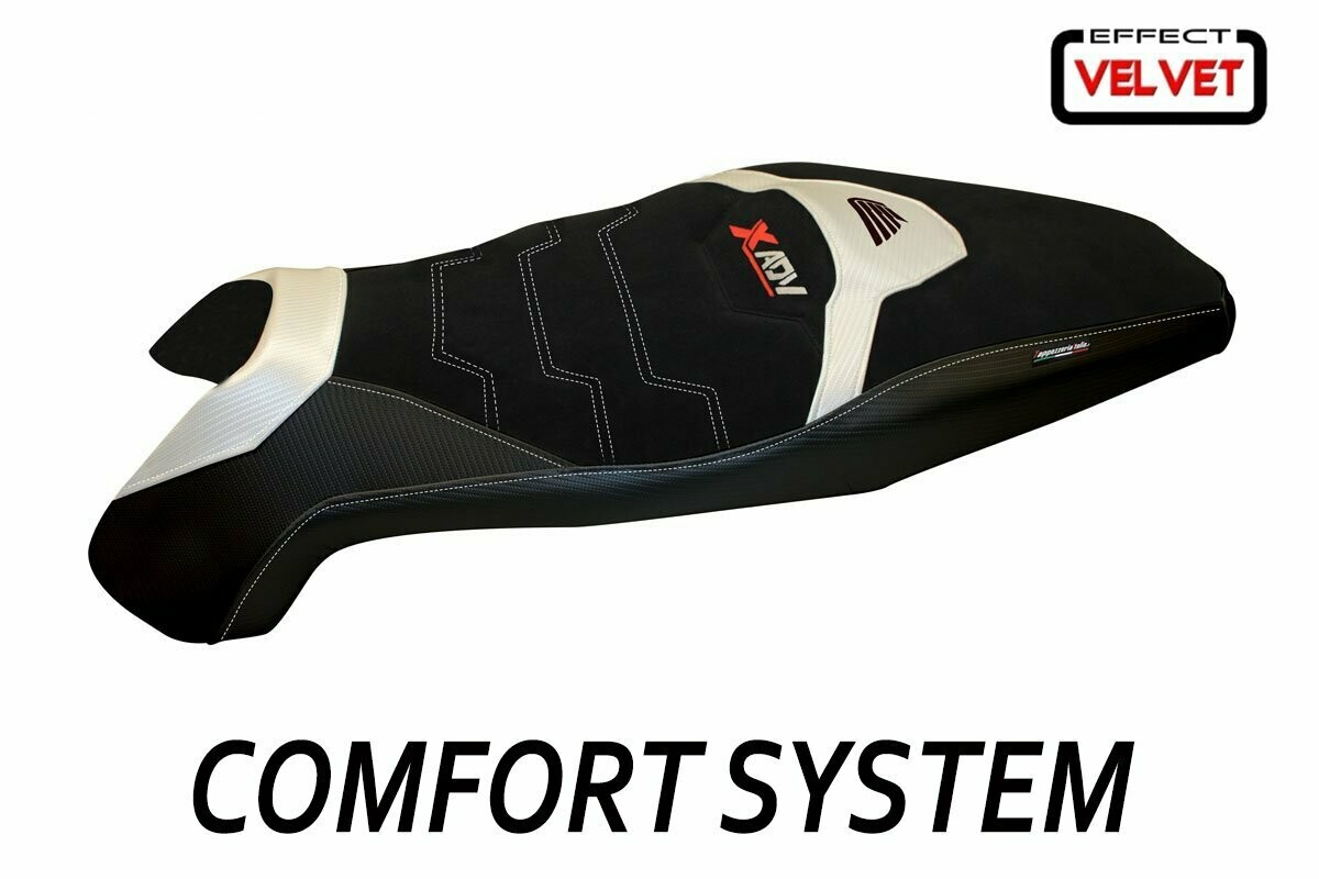 Design-Sitzbezug HONDA X-ADV, CS velvet swiss 2 weiß