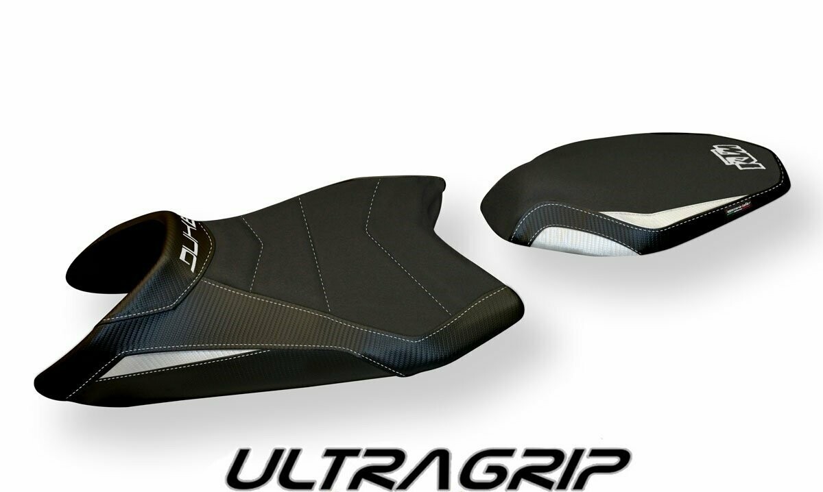 Design-Sitzbezug KTM 790 DUKE, ultragrip feltre 2 weiß
