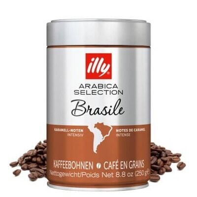 Café en grano Illy Arabica Selection BRASILE lata 250 gr. Pack 6 latas x 250 gr.