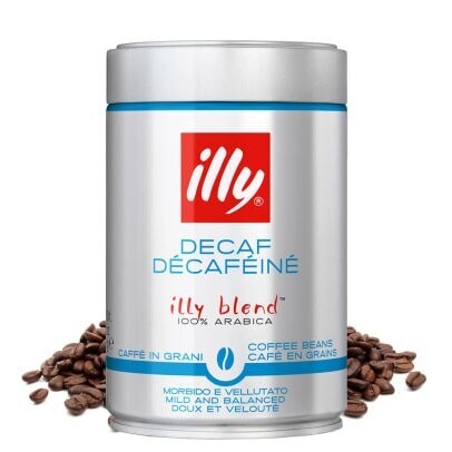 Café en grano Illy DESCAFEINADO lata 250 gr. Pack 12 latas x 250 gr.