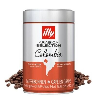 Café en grano Illy Arabica Selection COLOMBIA lata 250 gr. Lata 250 gr. Pack 6 latas x 250 gr.