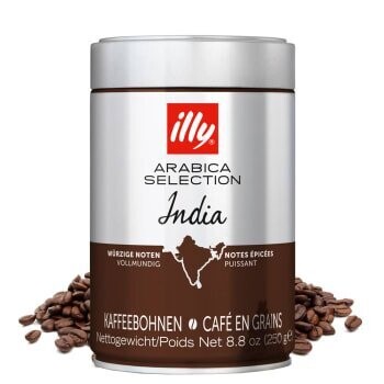 Café en grano Illy Arabica Selection INDIA lata 250 gr. Pack 6 latas x 250 gr.