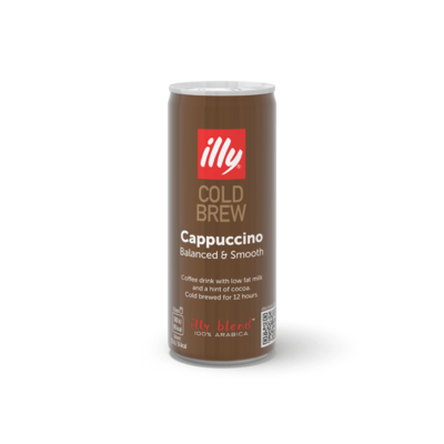 Café CAPPUCCINO Illy Cold Brew. Botella 250 ml. Pack 12 ud x 250 ml
