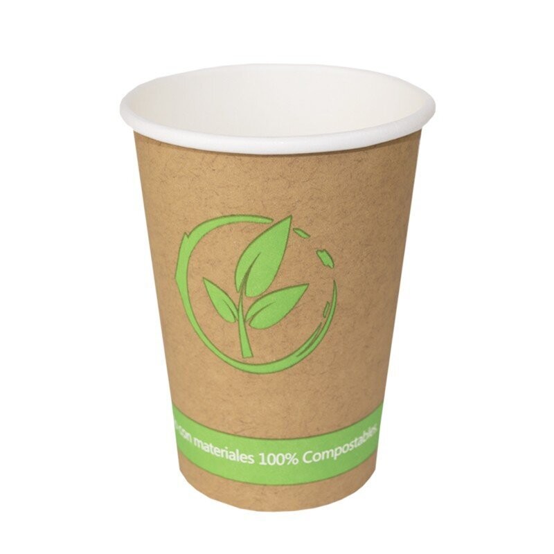 Vaso Compostable 12 Oz. 360 ml.  Take Away Caja 1.000 uds.