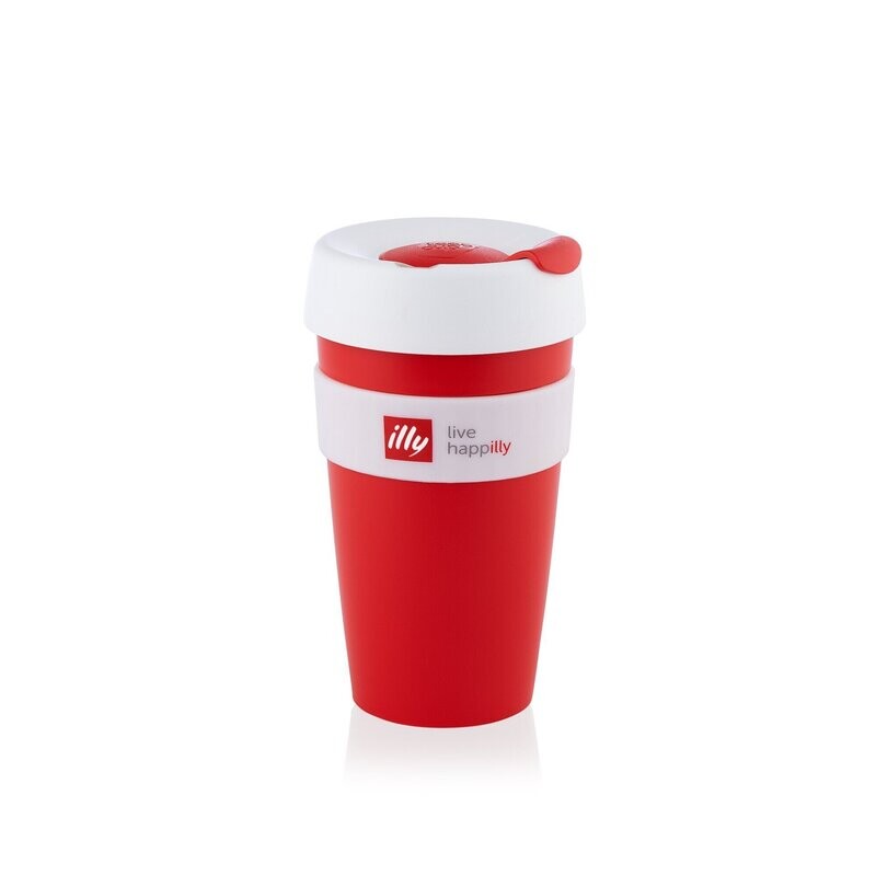 Keepcup livehappily 16 oz rojo y blanco. 450 ml.