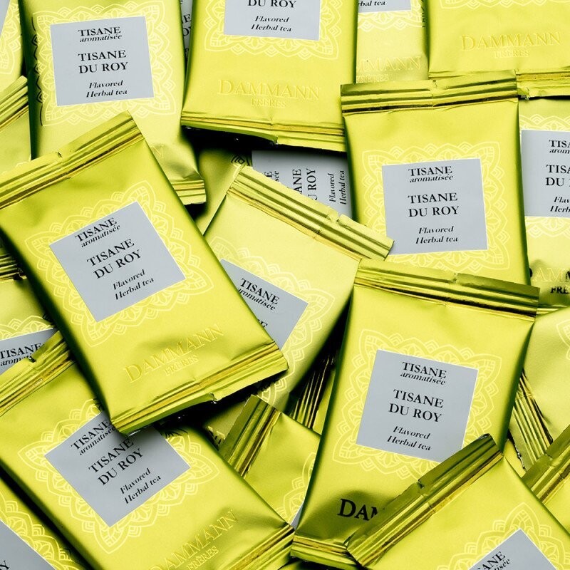 TISANE DU ROY. Caja 4 pack de 24. Total 96 bolsitas de té Cristal®.