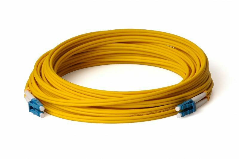 LWL Glasfaser-Kabel - 100m OS2 gelb, LC-LC, Duplex 9/125 Patchkabel - Lichtwellenleiter