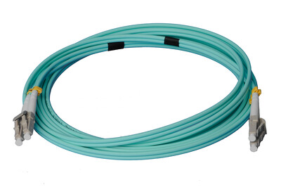 LWL Glasfaser-Kabel – 0,5m OM3 LC auf LC, Duplex 50/125 Patchkabel – Lichtwellenleiter