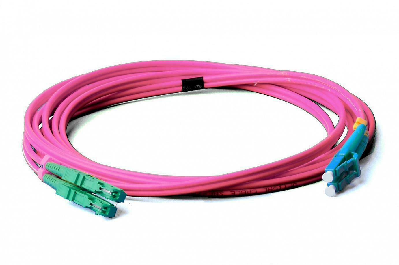 6m E2000/APC-LC/UPC Duplex Multimode OM4 50/125 Lichtwellenleiter