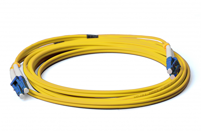 LWL Glasfaser-Kabel – 1m OS2 LC-LC Stecker, Duplex 9/125 Patchkabel – Lichtwellenleiter