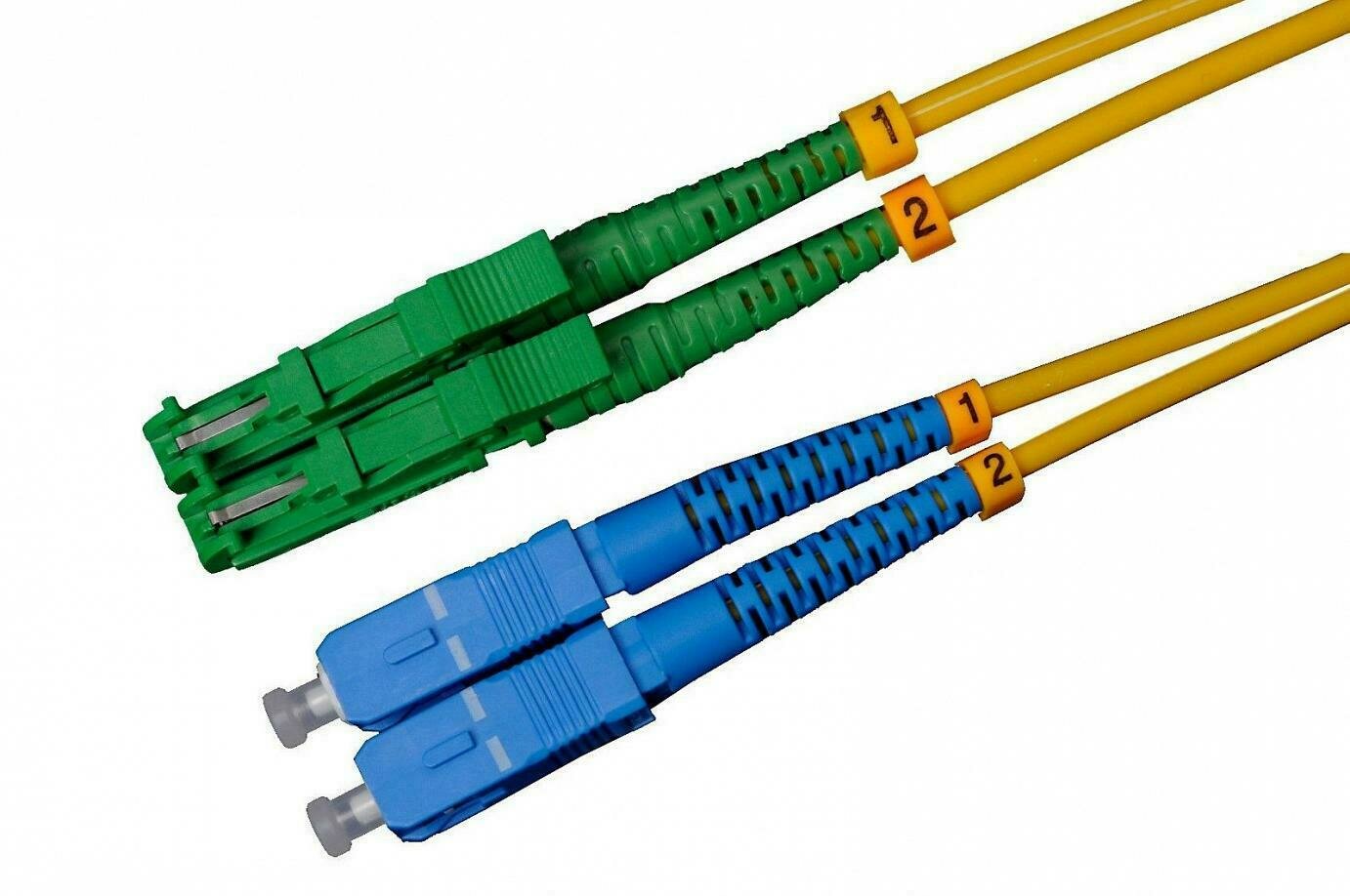 5m E2000/APC-SC/UPC Duplex Singlemode OS2 9/125 Lichtwellenleiter