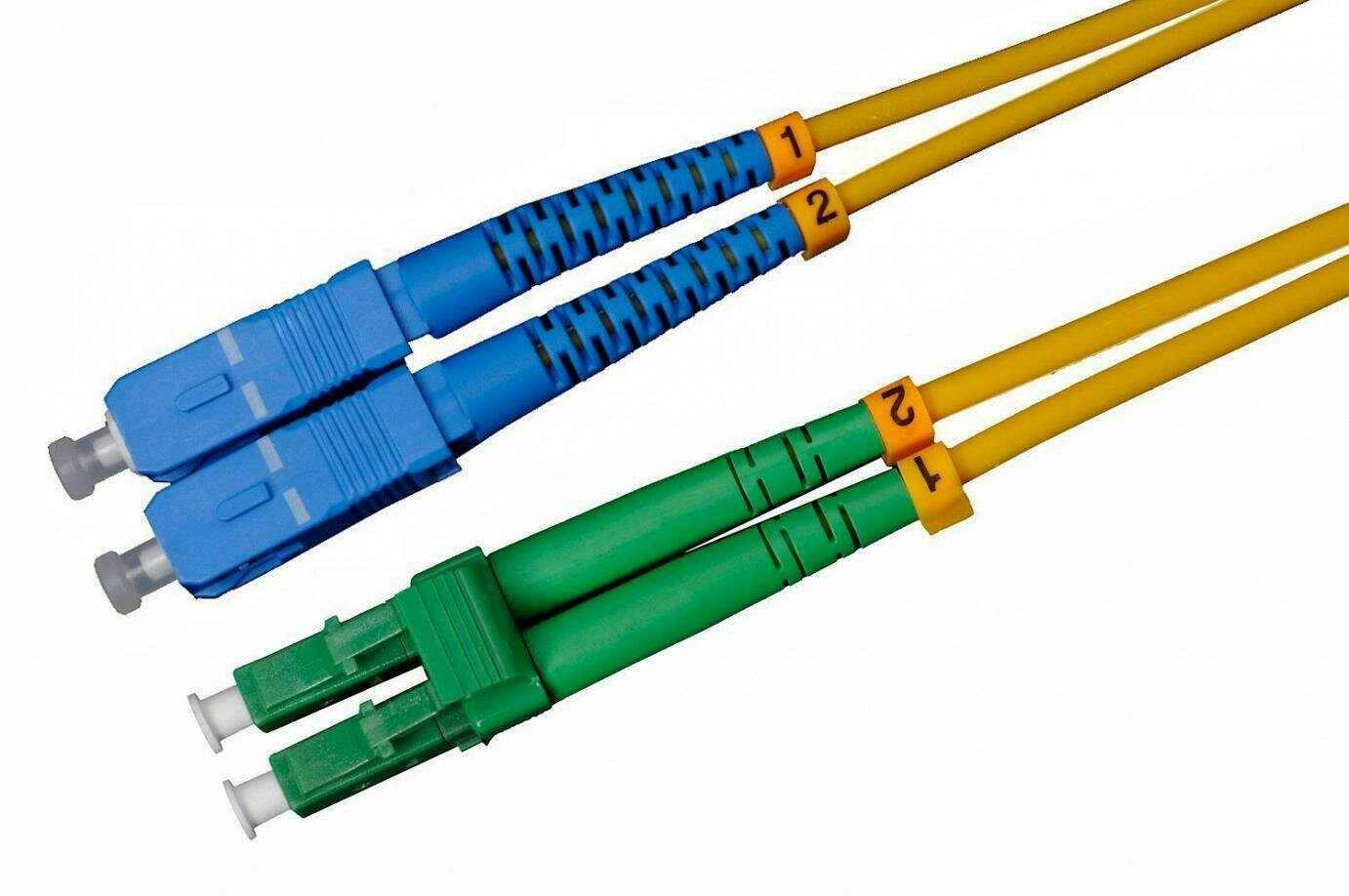 10m ST/UPC-LC/APC Duplex Singlemode OS2 9/125 Lichtwellenleiter