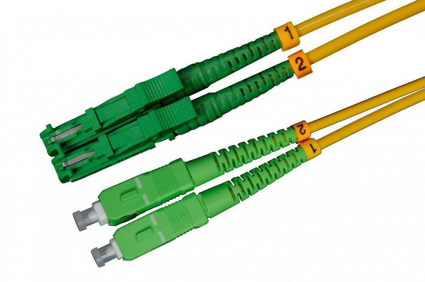 2m E2000/APC-SC/APC Duplex Singlemode OS2 9/125 Lichtwellenleiter