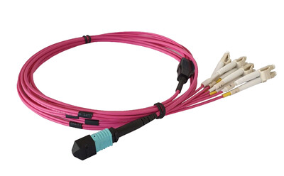 10m MPO-4LC 8 Fiber OM4