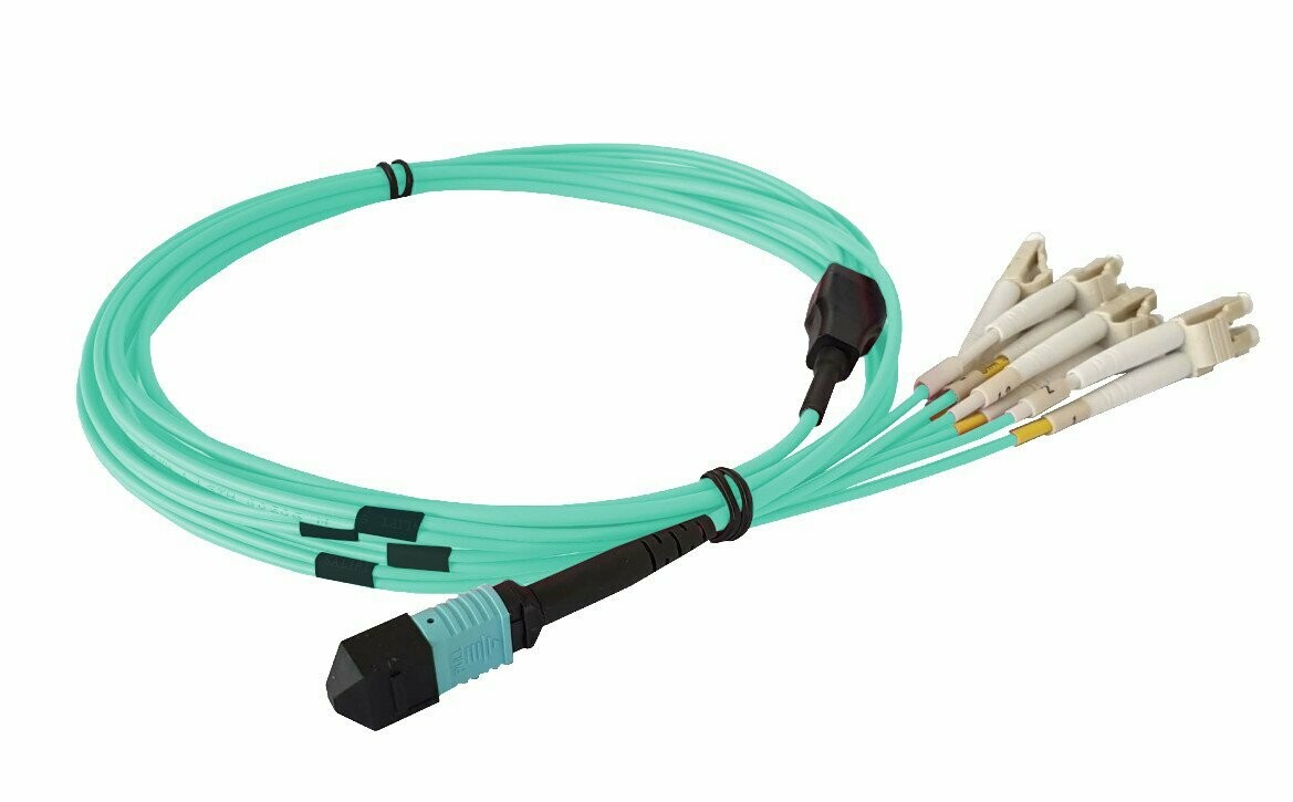 1m MPO-4LC 8 Fiber OM3