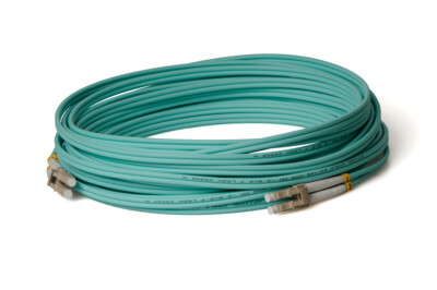 LWL Glasfaser-Kabel – 20m OM3 LC/UPC-LC/UPC, Duplex 50/125 Patchkabel – Lichtwellenleiter