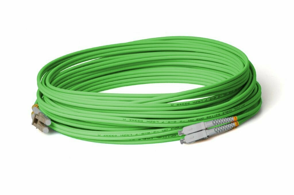 LWL Glasfaser-Kabel – 20m OM5 LC-SC Stecker, Duplex 50/125 Patchkabel – Lichtwellenleiter
