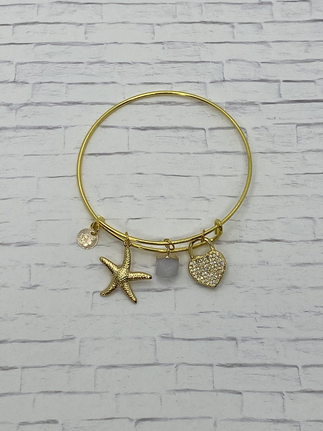 Gold Lock Heart Bracelet 