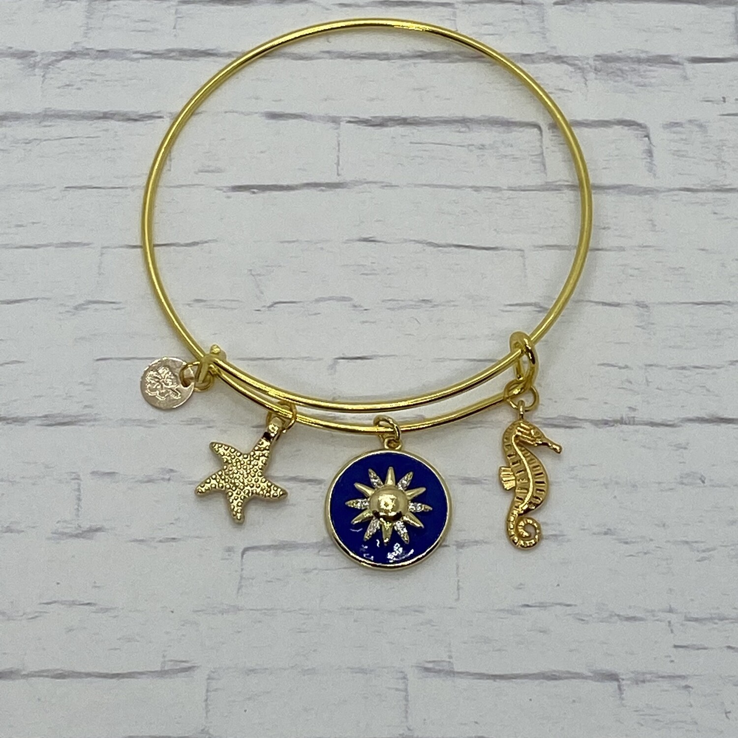 Gold El Sol Blue Bracelet