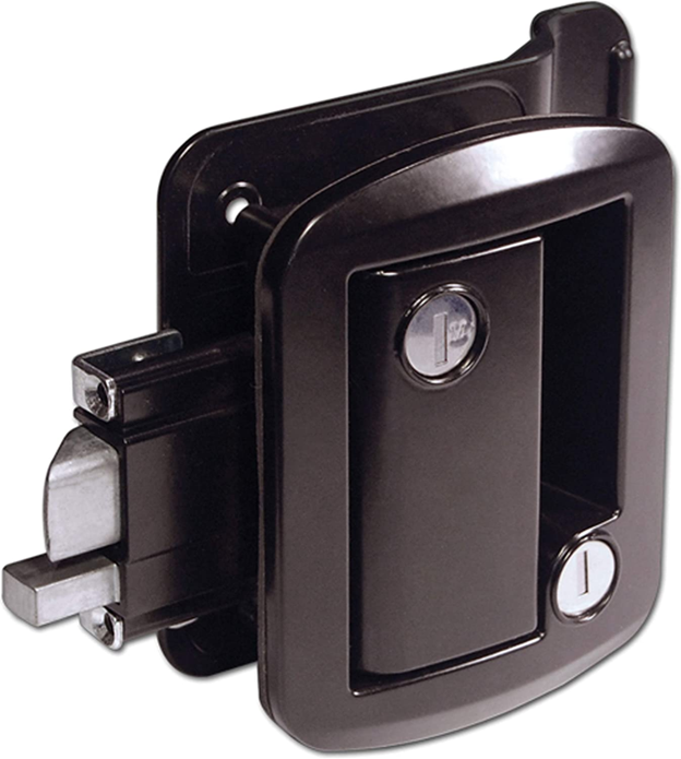 Global Trailer Door Lock Black=TTL-43610-2006