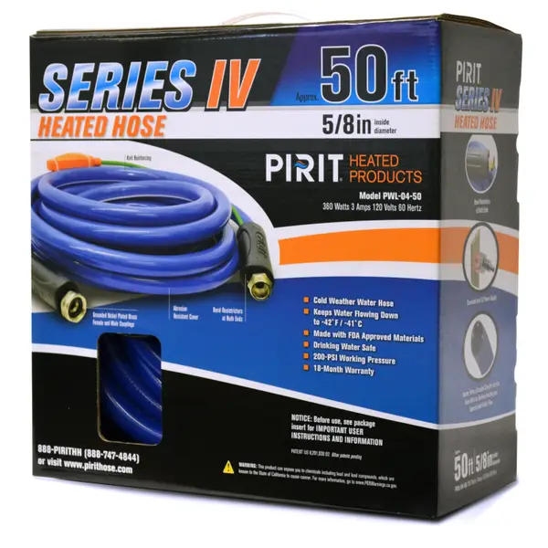 Pirit Series IV Heated Hose 50&#39; FT=PWL-04-50