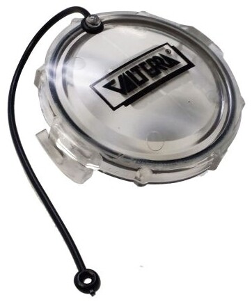 Valterra. 3&quot; Cap w/ Hose Thead Con. Clear =T1020CLR
