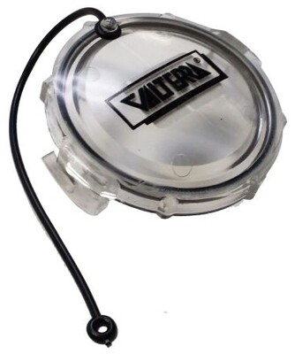 Valterra. 3&quot; Cap w/ Hose Thead Con. Clear T1020CLR