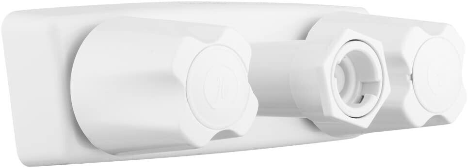 Dura Faucet 4&quot; Exterior Quick Connect White DF-SA180-WT