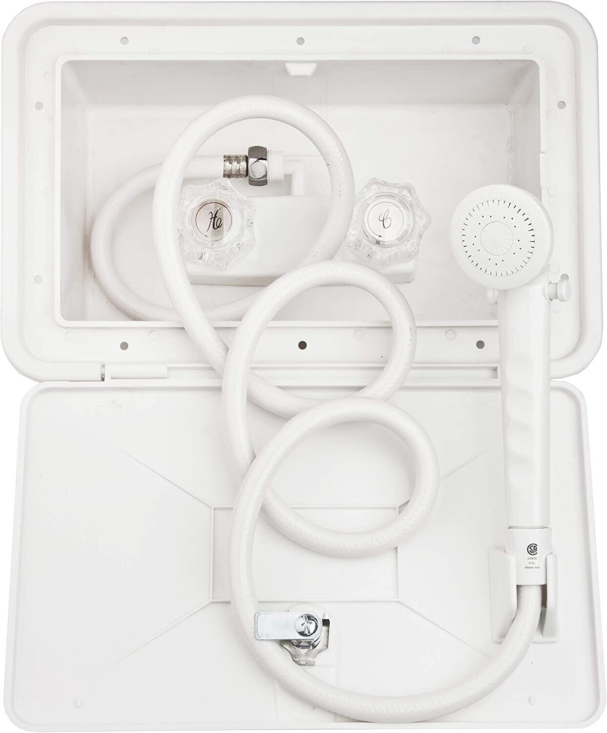 Dura Faucet Exterior Shower Box Kit White DF-SA170-WT