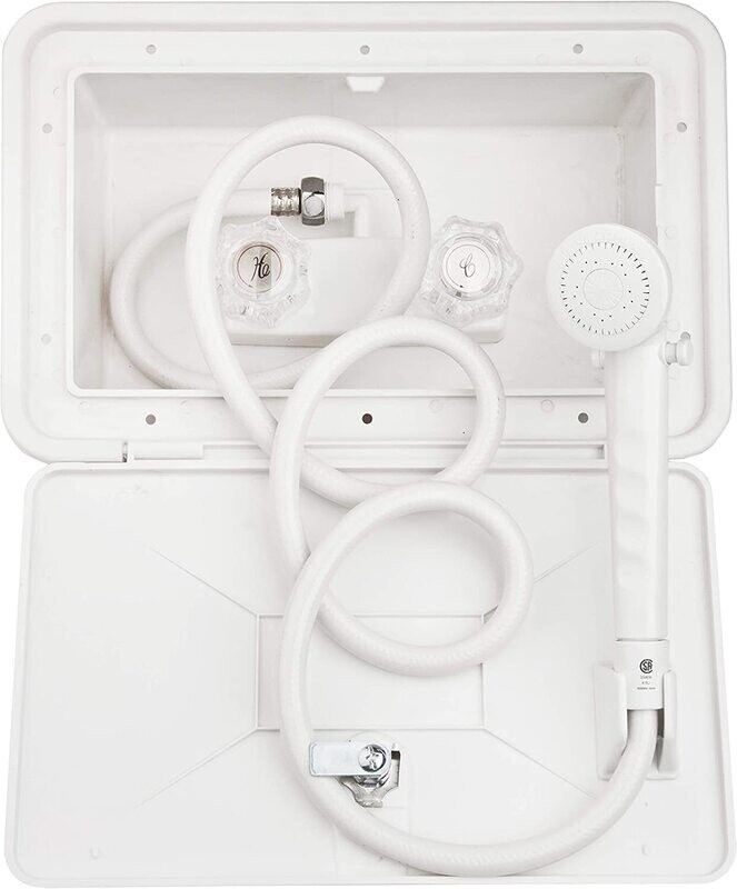 Dura Faucet Exterior Shower Box Kit White DF-SA170-WT
