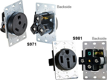 RVD 30 Amp Flush Receptacle=S971