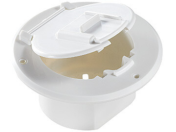 RVD  Basic Cable Hatch, Round, Polar White -- 4.3&quot; x 2.3&quot; =B120