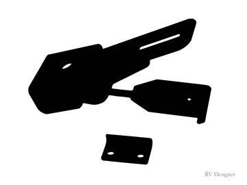 RVD Camper Latch  Black E314