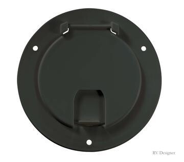RVD  Deluxe Cable Hatch Round Black Finish -- 5.2&quot; x 2.6&quot;= B113