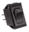 RVD  Black Rocker Switch, 10 A, Momentary On/Off -S321