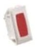 RVD  White w/Red Indicator Lights - Cut-Out .550&quot; x 1.125&quot; =S365