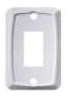 RVD White Single Mounting Plate - Cut-Out .550&quot; x 1.125&quot; =S381