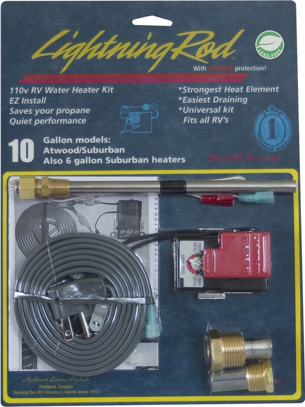 Western Leisure  Lighting Rod 10 Gallon For Atwood/Suburban LR-625