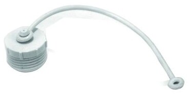 Valterra Water Hose Plug Threaded w/Strap White=T1020-1E Valterra Water Hose Plug Threaded w/Strap White=T1020-1E