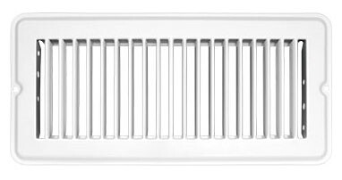 RVD Vent Register White Metal UnDamp 3.75&quot;x9.5&quot; H875