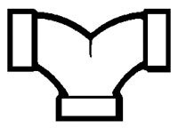 ABS Elbow 90 Degree Double 3&quot; 633704