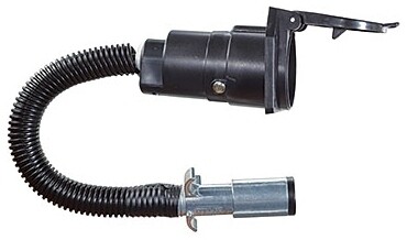 6-Way Round Plug to 7-Way RV Socket Harness Adapter=P725