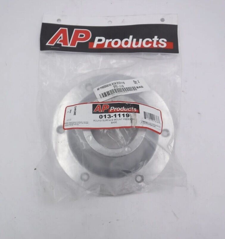 AP Products Pedestal Table Leg Surface Mount Chrome=013-1119