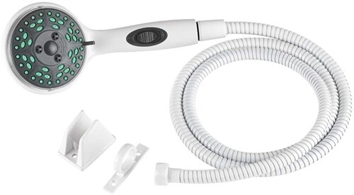 Dura Faucet Shower Head  60&quot; Hose and Bracket=DF-SA432K-WT
