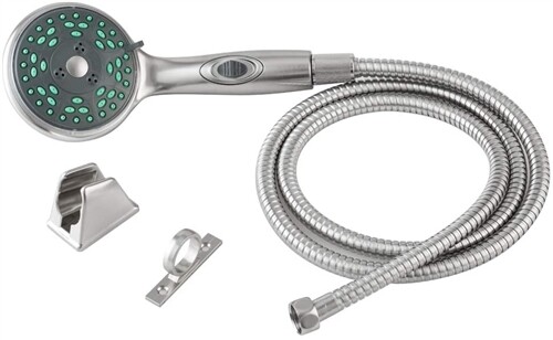 Dura Faucet Shower Head  60&quot; Hose and Bracket=DF-SA432K-SN