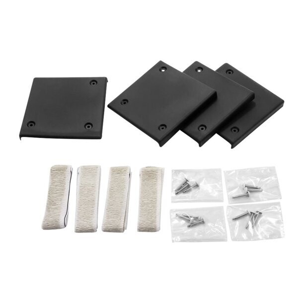 Camco Slide Out Corner Plate, Black Four Pack 42219