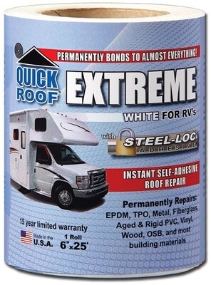 Co-Fair Quick Roof Extreme White 6&quot;x25&#39; Roll=UBE625