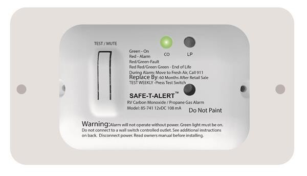 Safe-T Alert LP/Carbon Surface  Alarm=85-741-WT-TR