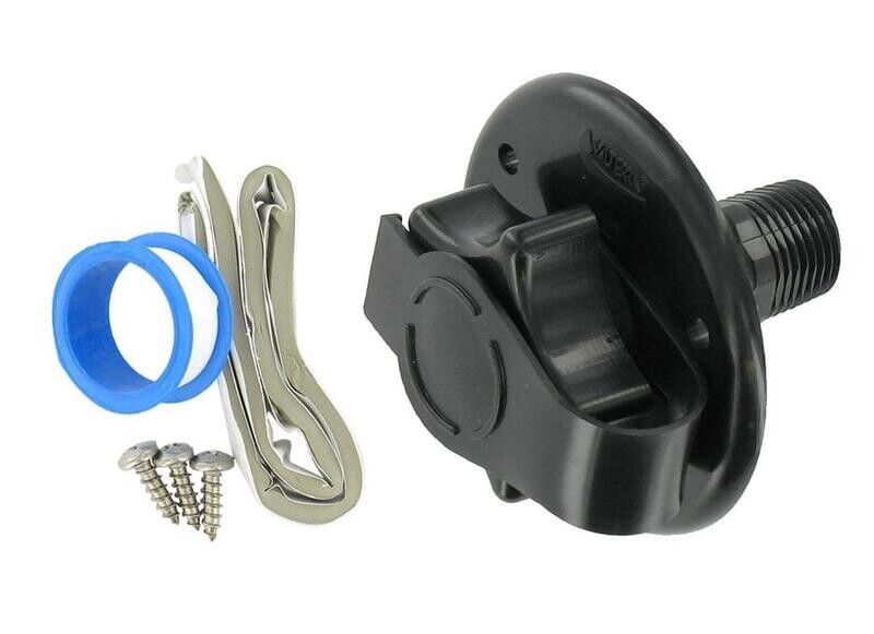 Valterra Water Inlet Plastic 2-3/4&quot; Flange, MPT=A01-0168BKVP